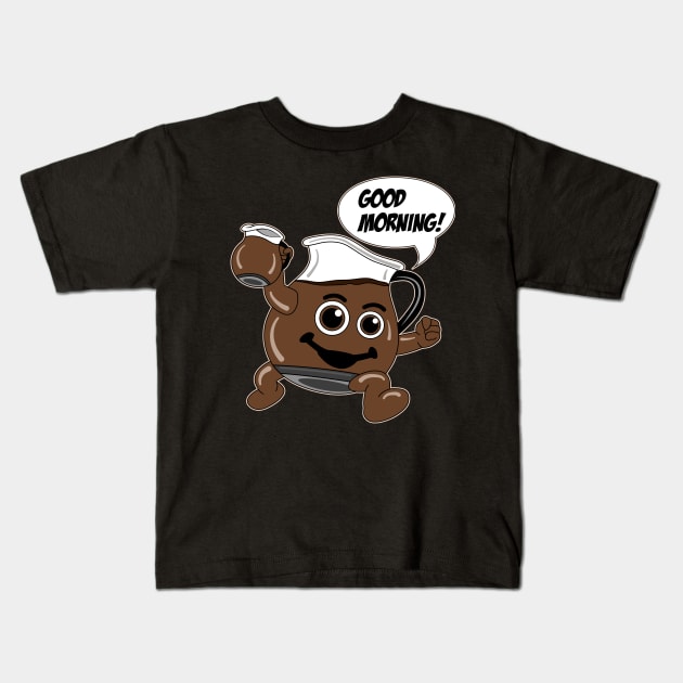 coffee man! Kids T-Shirt by triggerleo